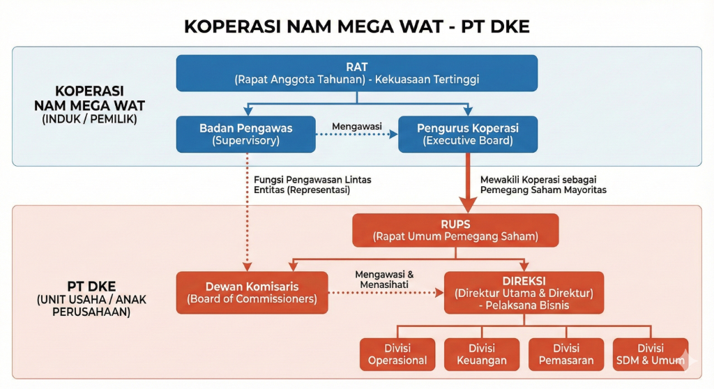 Struktur Organisasi PT DKE